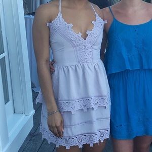 Beautiful purple dress with lace detailing